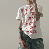 bold typo relaxed tee /2color　VM1036
