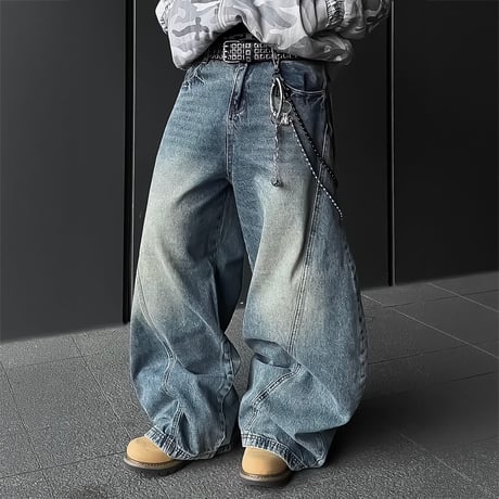 curved seam wide denim　VM1063
