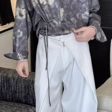 minimal layered wide slacks　VM1146
