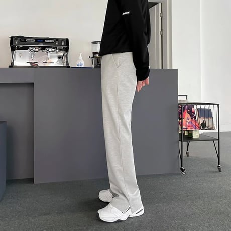 side slit straight sweat pants　VG1068