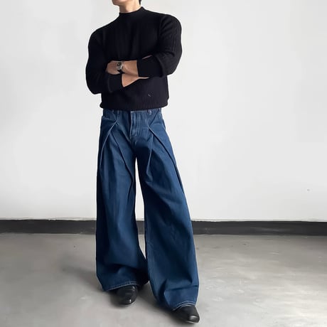 double tucked wide denim　VM1006