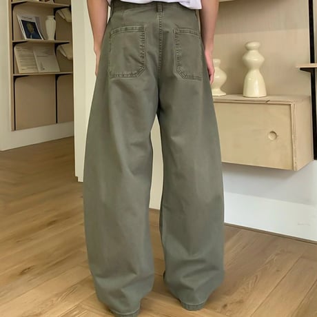 pigment dyed wide straight denim /3color　VG1173