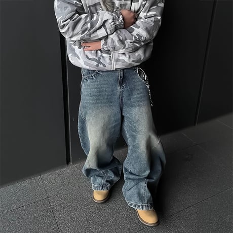 curved seam wide denim　VM1063