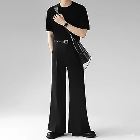 minimal tucked wide slacks　VM1124