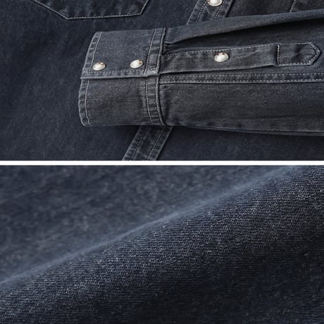 modern western denim shirt　VG1107