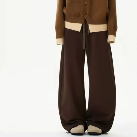 adjustable hem loose sweat pants /3color　VG1097
