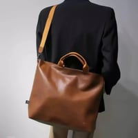 simple leather 2way tote bag /4color　VG1199