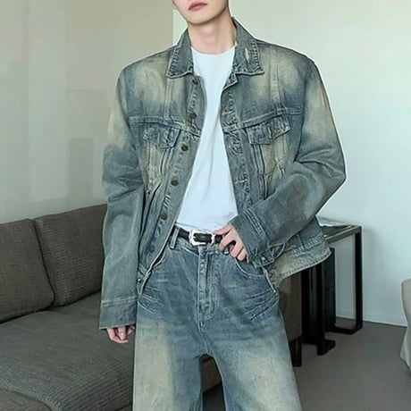 retro wash denim jacket 　VG1287