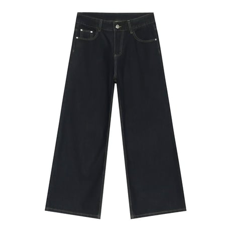 wide straight denim pants　VG1076