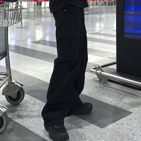semi wide cotton cargo pants /2color　VG1113