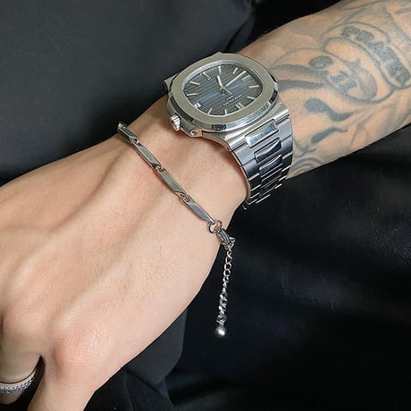 minimal geometric chain bracelet　VG1202