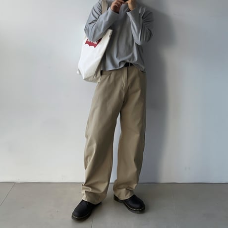 curved wide cotton pants /2color　VG1119