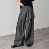 extreme tucked wide slacks /2color　VM1051