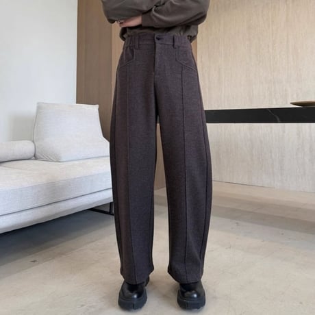minimal wide seam slacks /2color　VM1152