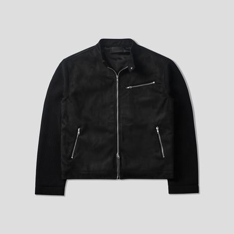 suede & knit combination blouson /2color　VG1124