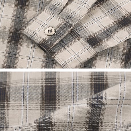vintage patch pocket check shirt /3color　VG1103