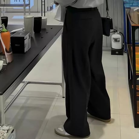 long belt straight slacks　VG1156