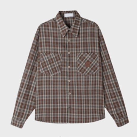 vintage patch pocket check shirt /3color　VG1103