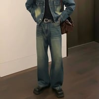 aged wash wide denim　VG1078