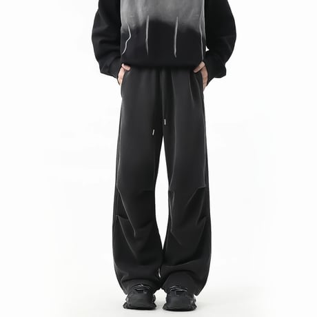 faded line side dart wide pants　VM1060