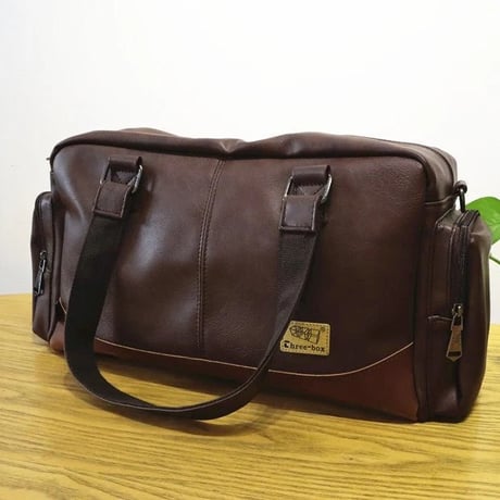minimal pu leather 2way boston bag /3color　VG1212