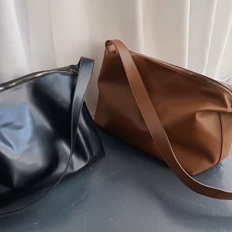 soft leather oversized bag /2color　VG1239