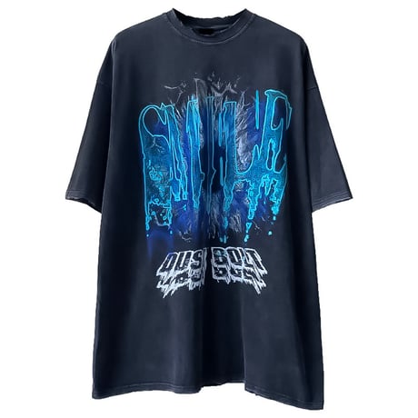 washed graphic oversized tee　VM1039