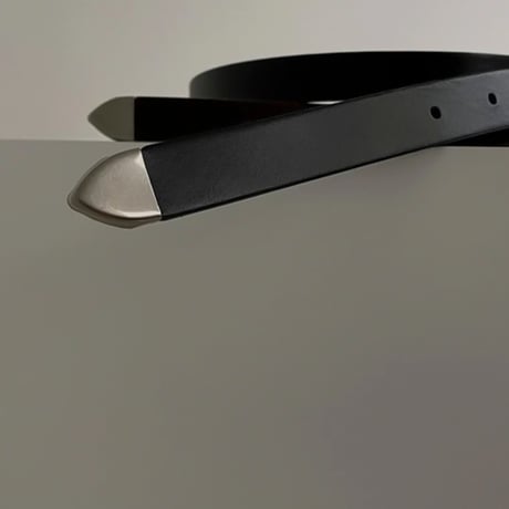 narrow western leather belt /2color　VG1236