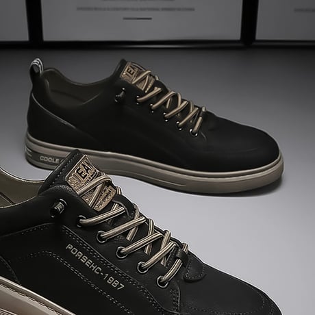 minimal street leather sneakers /2color　VG1311