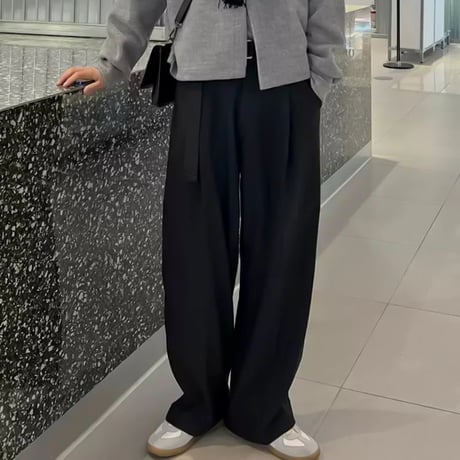 long belt straight slacks　VG1156