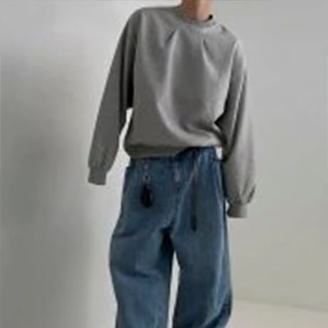 shoulder tuck volume sleeve sweatshirt /2color　VG1168