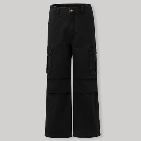 semi wide cotton cargo pants /2color　VG1113
