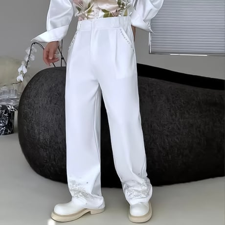 minimal clean wide slacks　VM1133