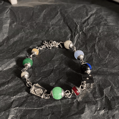 street dice & beads bracelet　VG1201