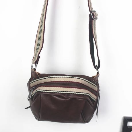 retro stripe strap body bag /3color　VG1213
