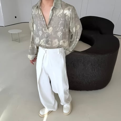 minimal layered wide slacks　VM1146