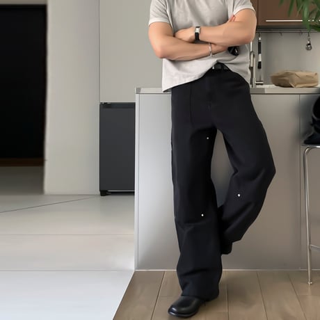 vintage washed carpenter pants /3color　VG1121