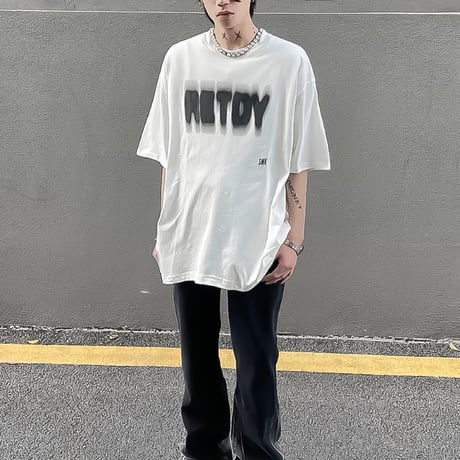 blur logo oversized tee /4color　VM1038