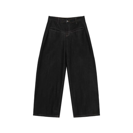 yoke tuck wide denim pants　VG1157
