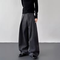 structured tucked wide pants /2color　VM1132