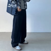 curved wide denim pants /2color　VG1118