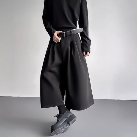 deep tuck wide gaucho pants　VM1150