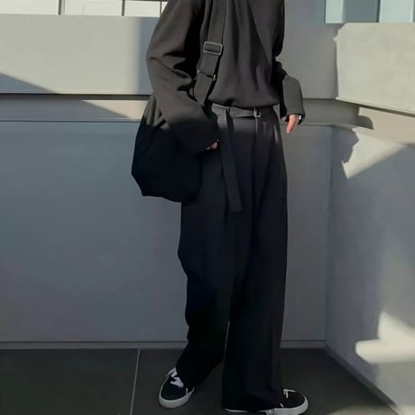 long belt straight slacks　VG1156