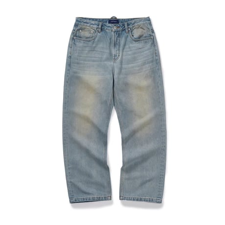 vintage dirty wash straight denim　VG1159