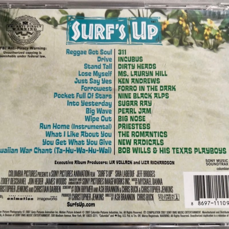 新品未開封・激レア廃盤　16TONS / SURF（サーフ）CD 帯付き 見本盤 中古】Surf's Up/サーフズ・アップ-日本盤 サントラ CD | Bee FLAT M