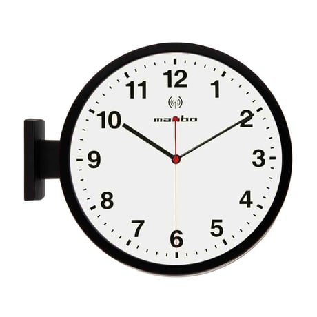 CHIEKOUBOU 両面電波掛け時計 manbo-cr 電波時計 無音 プレゼント