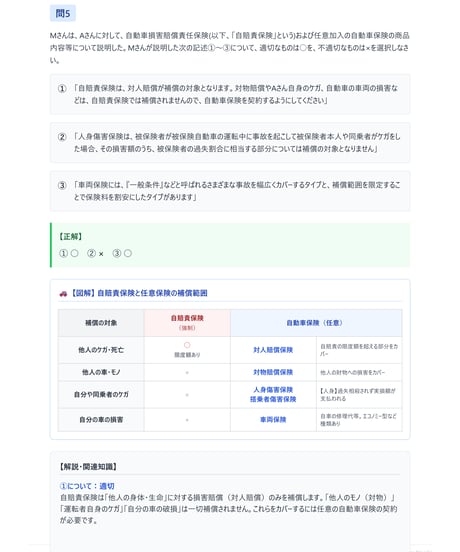 2級FP技能検定（実技試験）きんざい（損保顧客資産相談業務）　2026年5月公表　詳細解説レポート