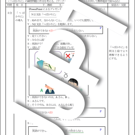 プレゼンで授業！教案  N2文法「～ばかりに」、PowerPointプレゼンデータ