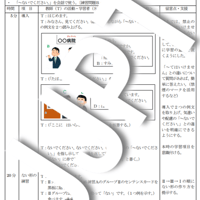 模擬授業合格！日本語教育 教案　みん日17課「～ないでください、ない形」、板書付きPDF