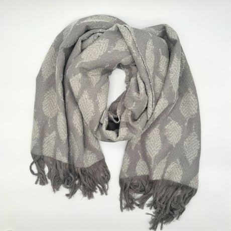 OLN scarves「happa blanket shawl（ハッパブランケットショール）」light gray